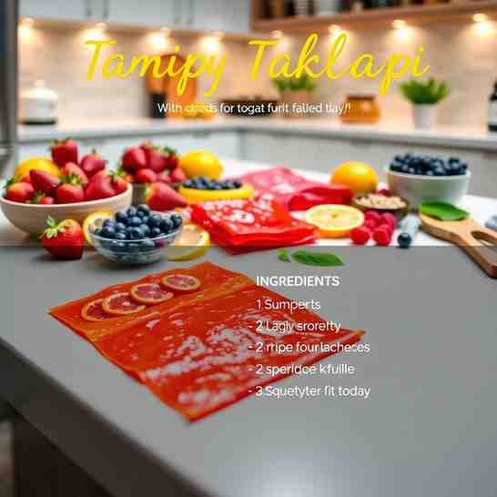 Tangy Tklapi Fruit Leather Recipe - Make It Today